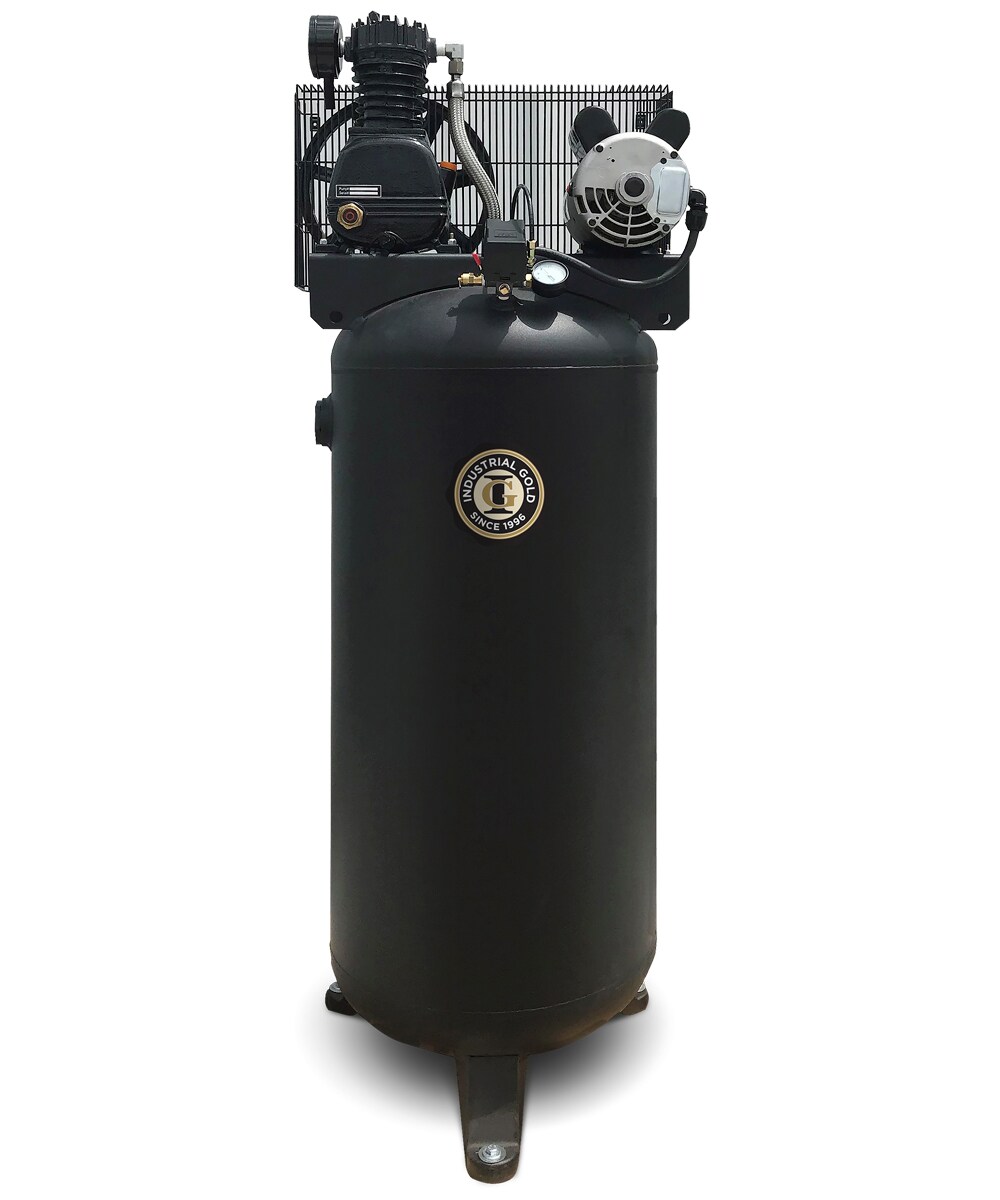 Compresor de aire vertical eléctrico de 60 galones y 175 PSI "Oro Industrial"
