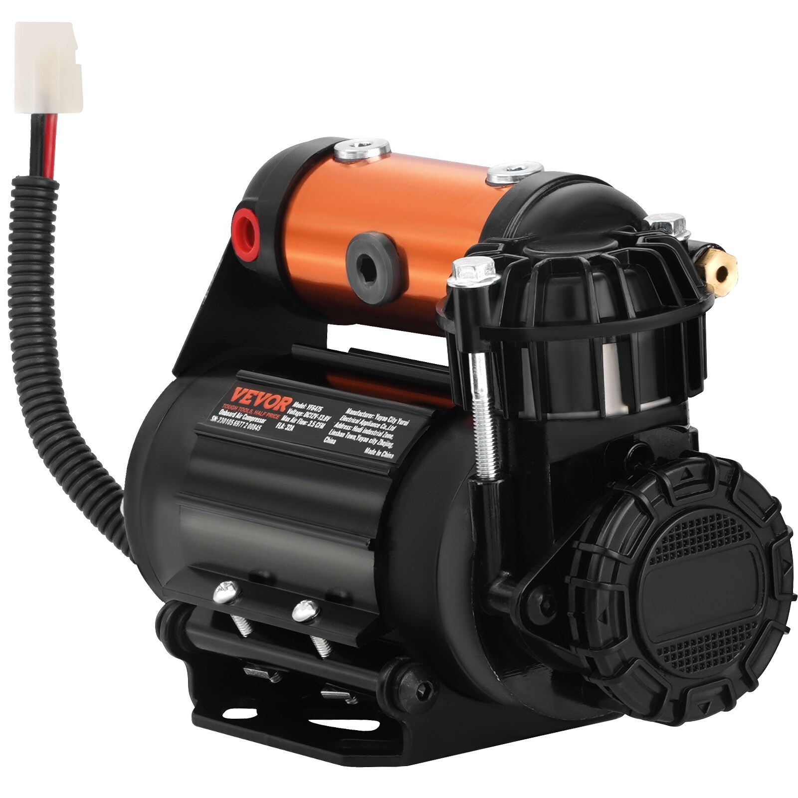Compresor de Aire Horizontal Portátil Eléctrico de 150 PSI de VEVOR con Accesorios Incluidos