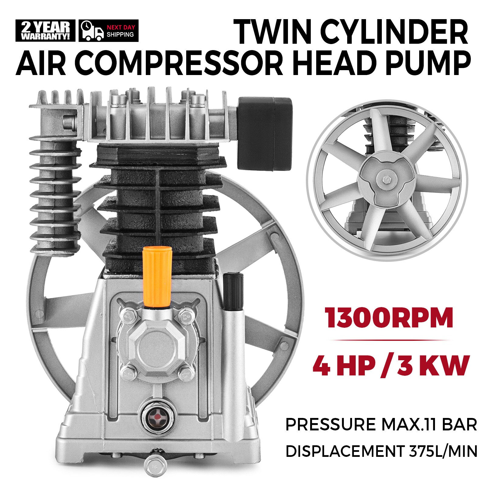 Compresor de aire vertical eléctrico VEVOR 115 PSI con accesorios incluidos