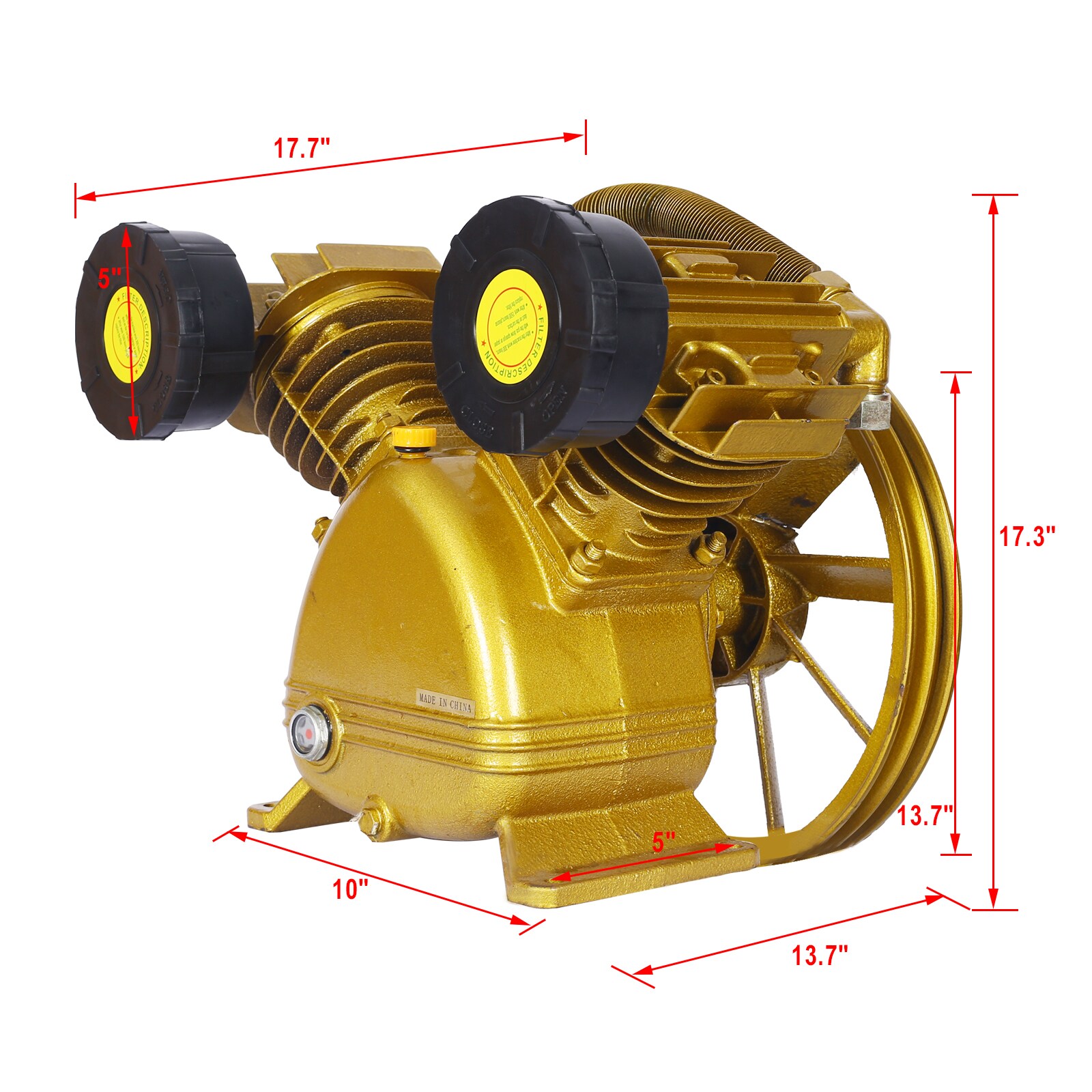 Compresor de Aire Vertical Portátil Eléctrico Siavonce N/O de 115 PSI con Accesorios Incluidos XH41456