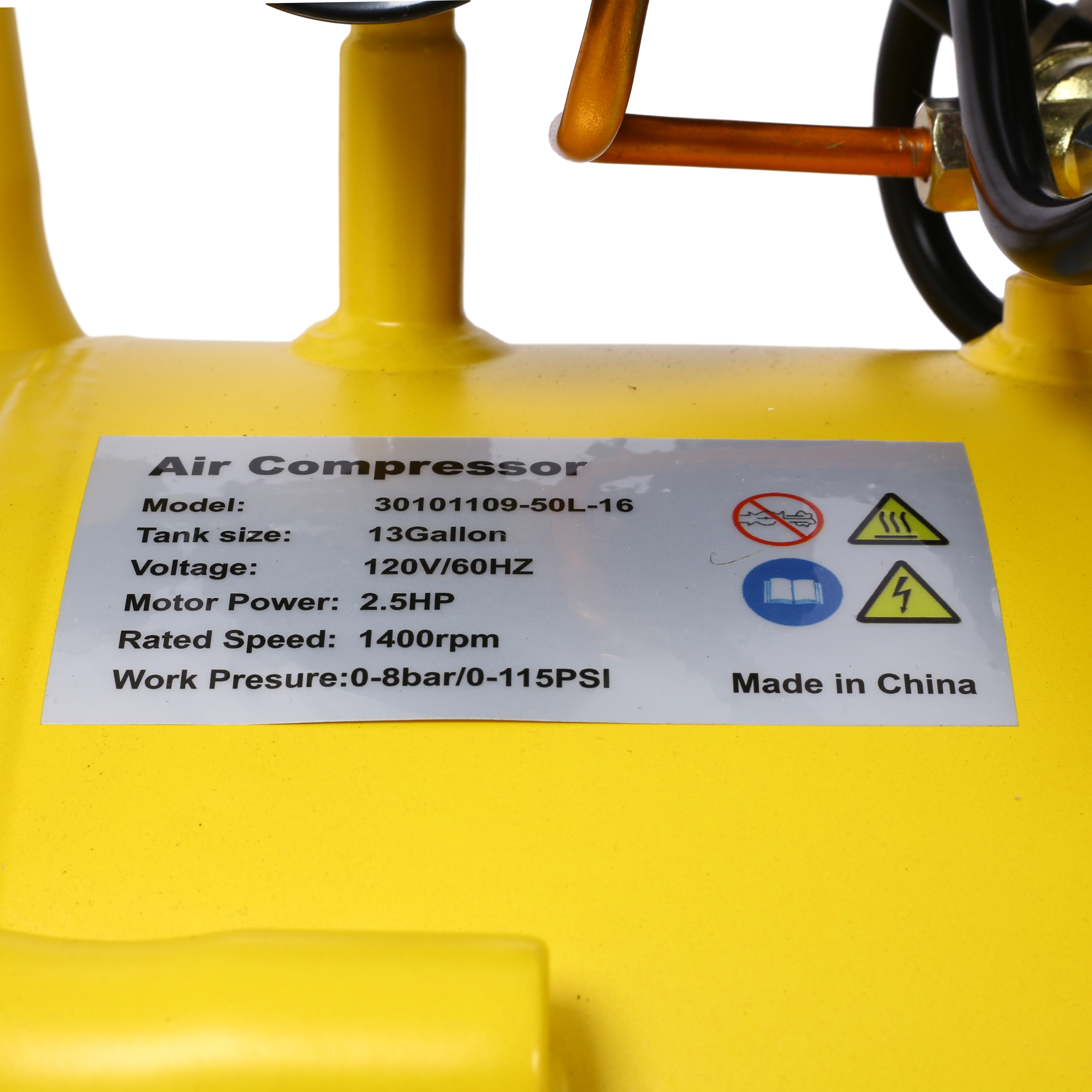Compresor de Aire Eléctrico Portátil de 13 Galones Wildaven a 115 PSI con Accesorios Incluidos PL1998033