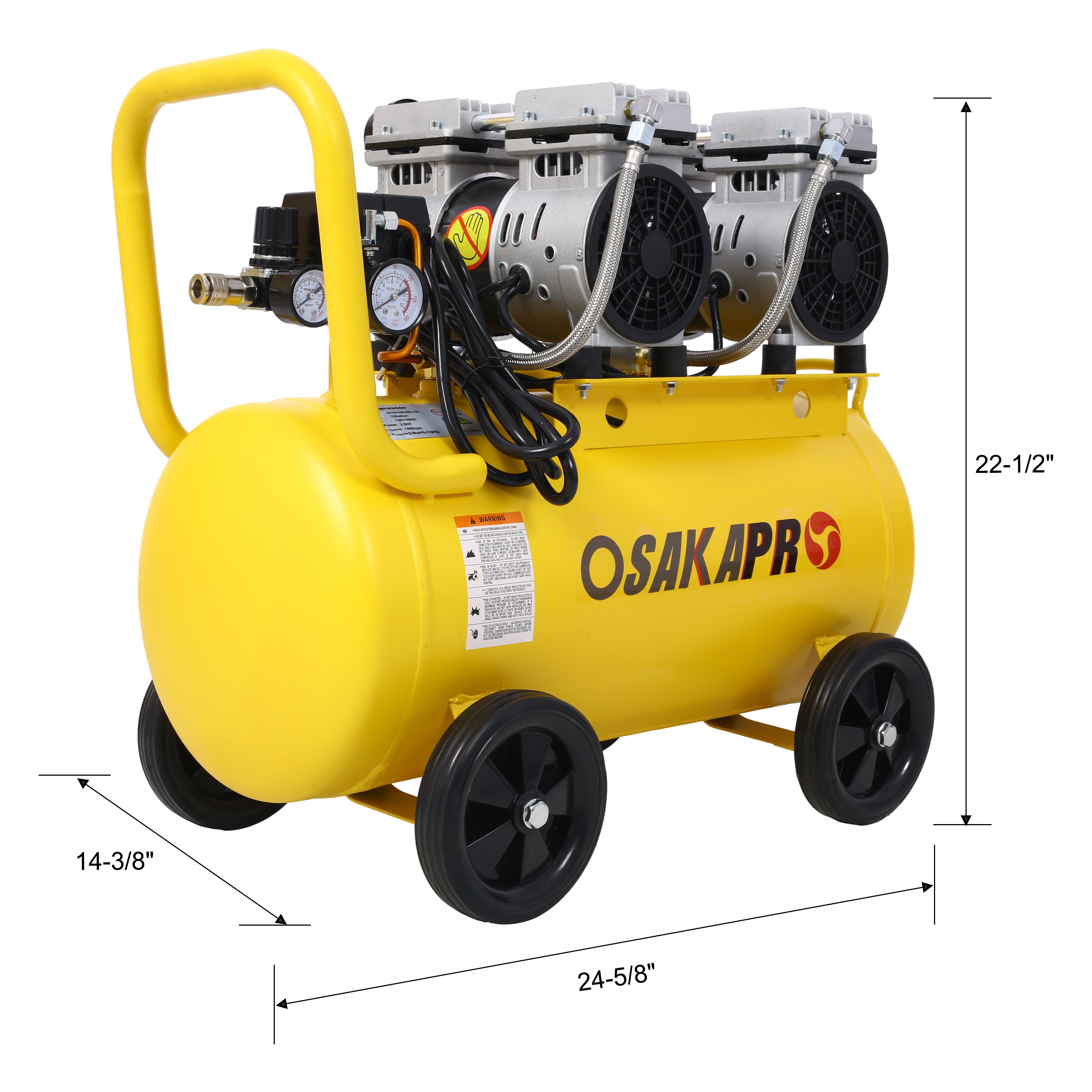 Compresor de Aire Eléctrico Portátil de 13 Galones Wildaven a 115 PSI con Accesorios Incluidos PL1998033