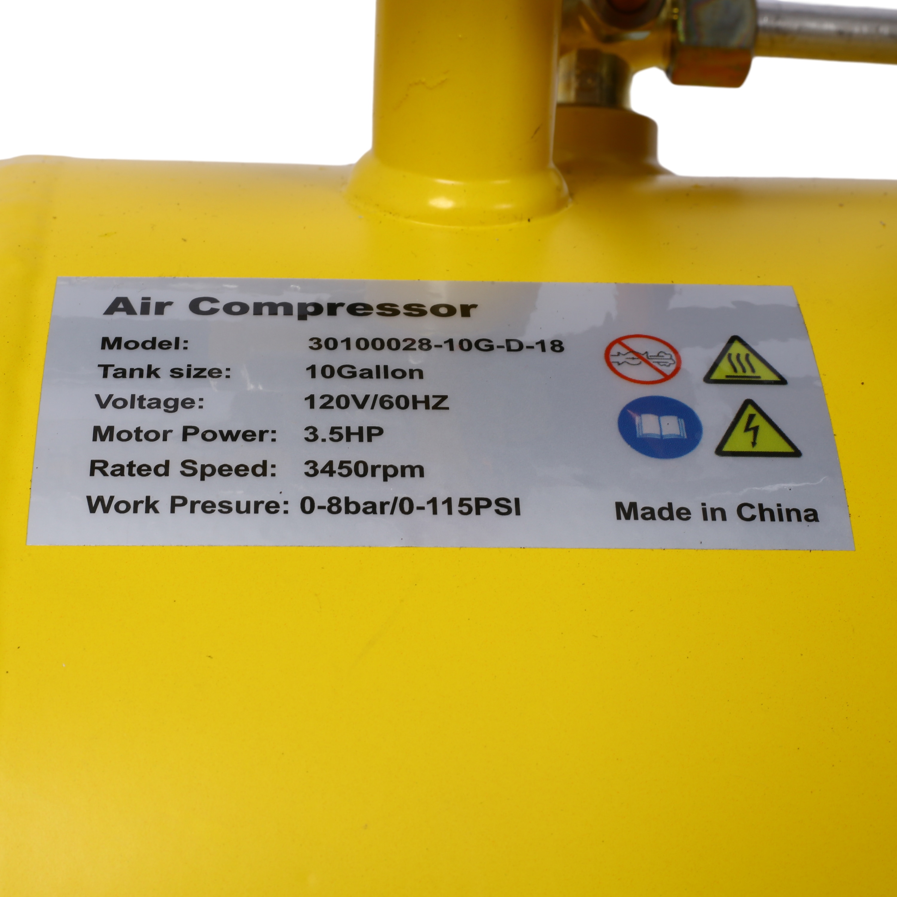 Compresor de Aire Vertical Portátil de Gasolina de 10 galones Wildaven con Accesorios Incluidos a 115 PSI PL1998034