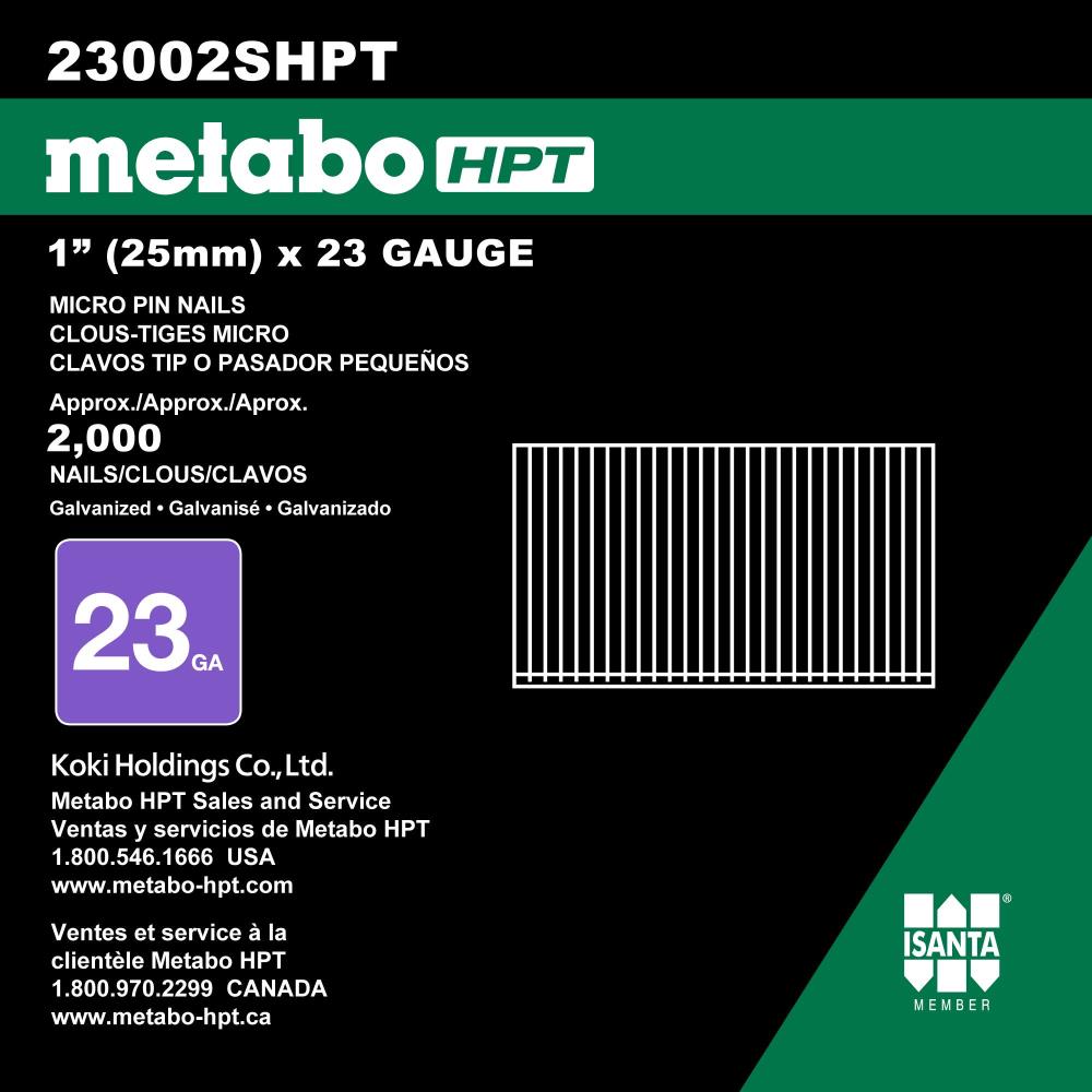 Clavos rectos electrogalvanizados de calibre 23 de 1 pulgada para Metabo HPT
