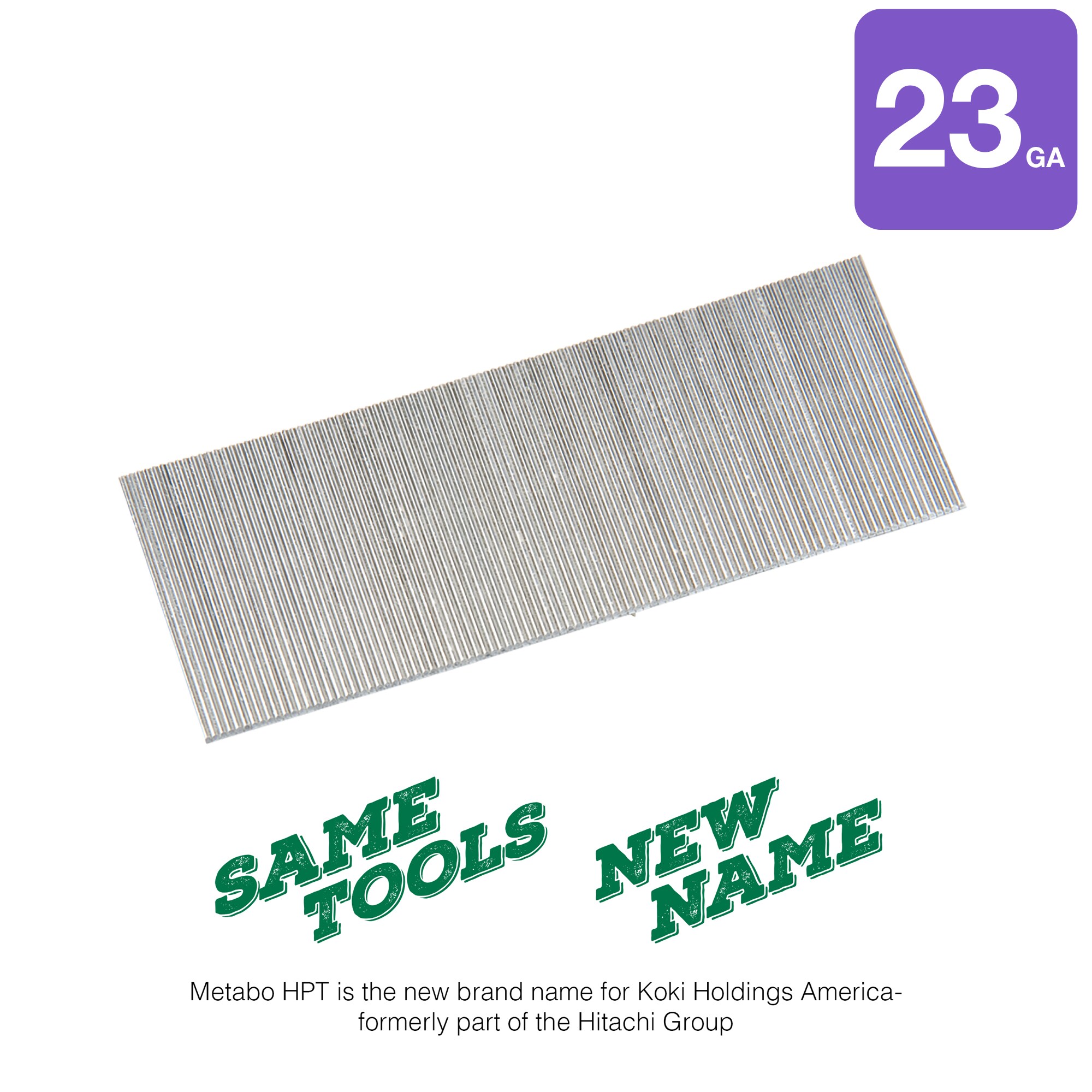 Clavos rectos colados de electro-galvanizado de calibre 23 de 1-3/8 pulgadas Metabo HPT 23004SHPT