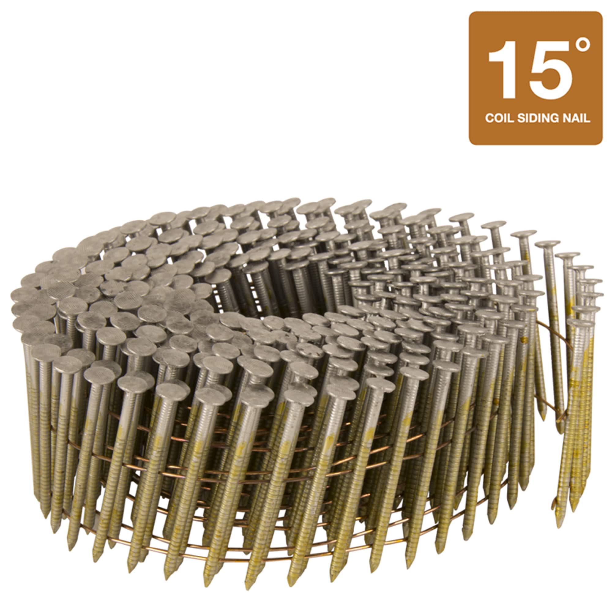 Clavos de acero inoxidable para revestimiento de 15 grados, acanalados en anillo, Metabo HPT 1-3/4 pulgadas - caja de 900 clavos