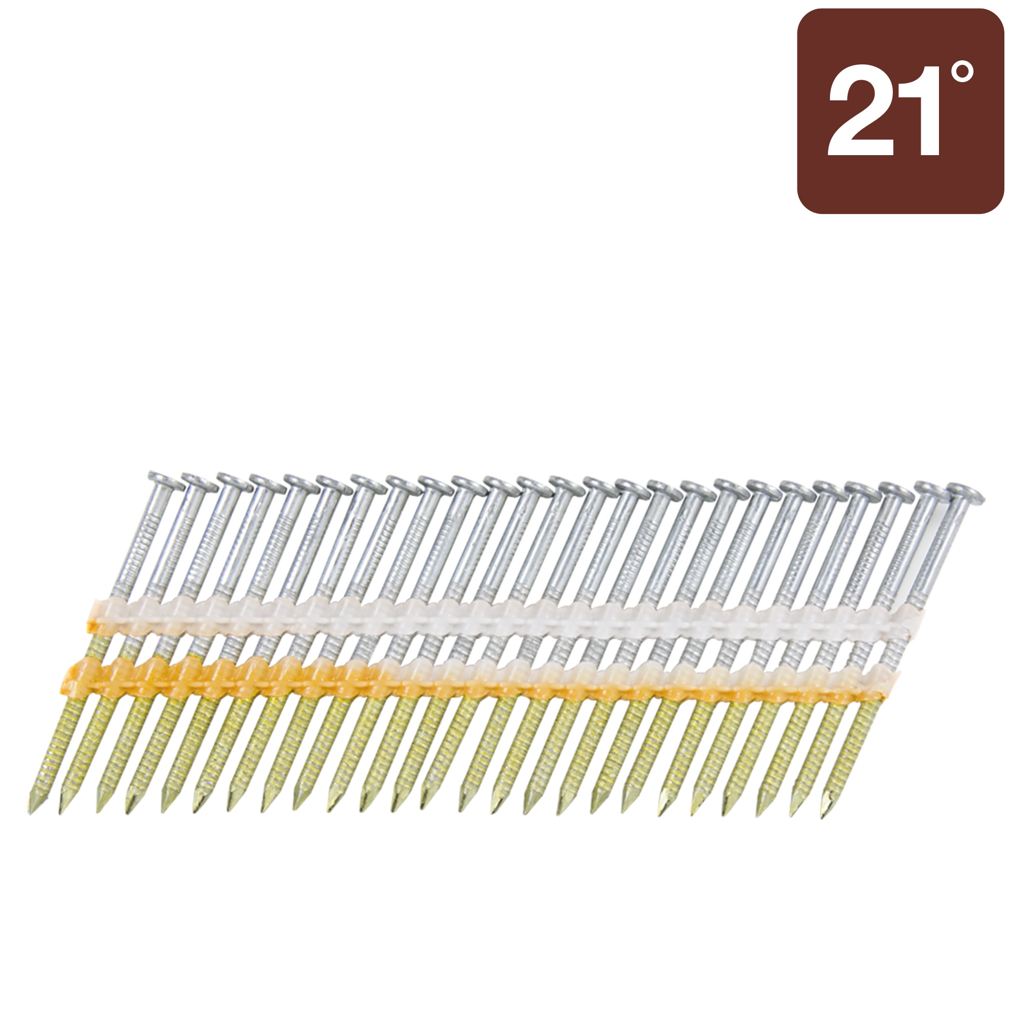Clavos de armazón anillados galvanizados en caliente Metabo HPT de 2-3/8 pulgadas x 0.113 pulgadas (5000 clavos por caja) - Grado de 21°