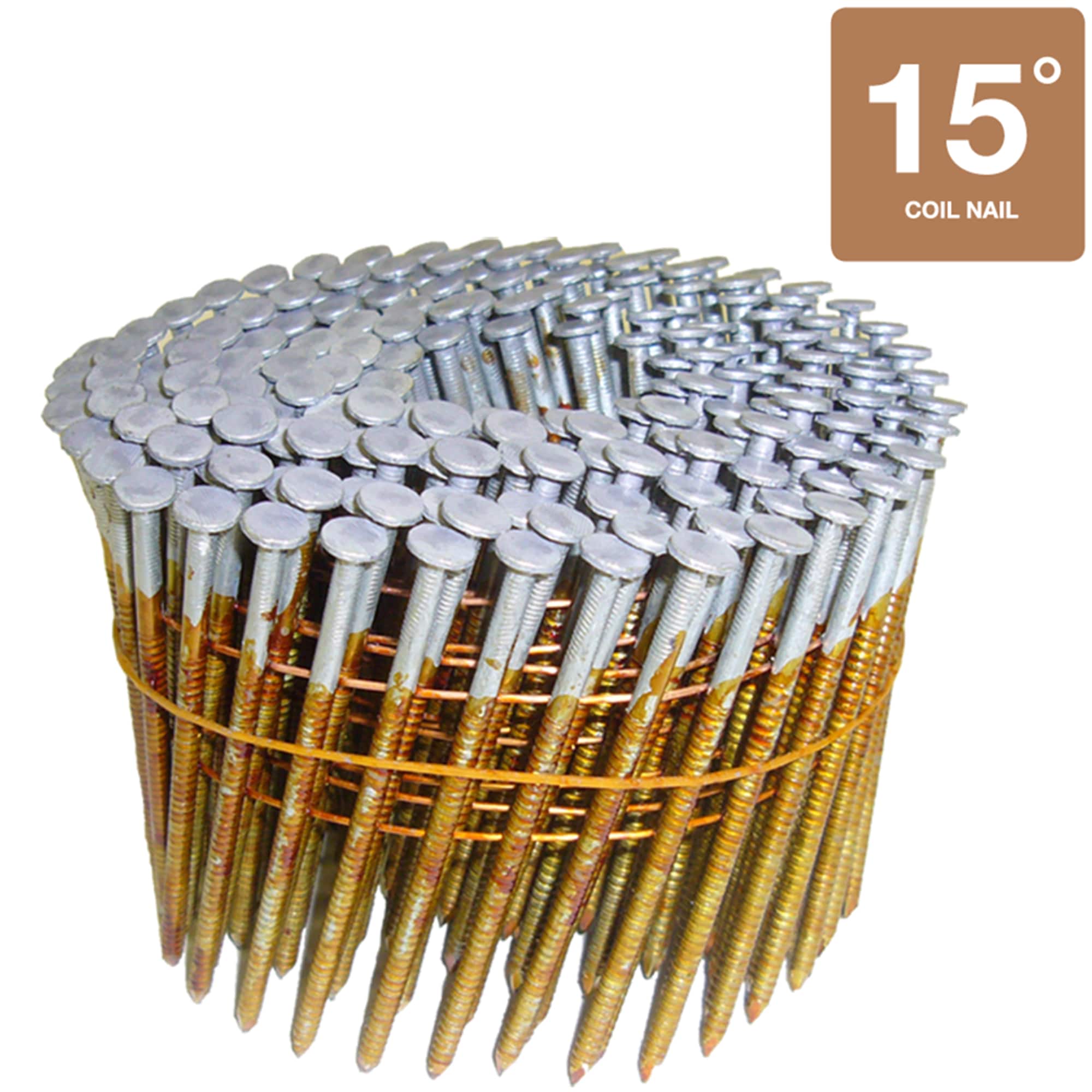 Clavos para estructuras encolados de 15 grados con galvanización en caliente Metabo HPT de 2 pulgadas x 0.113 pulgadas (2700 por caja) 12703HHPT