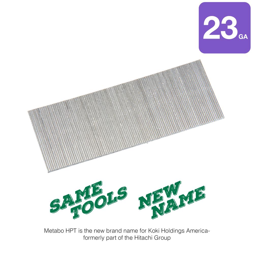 Clavos rectos electrogalvanizados calibre 23 de Metabo HPT, 1-3/10 pulgadas, 2000 por caja
