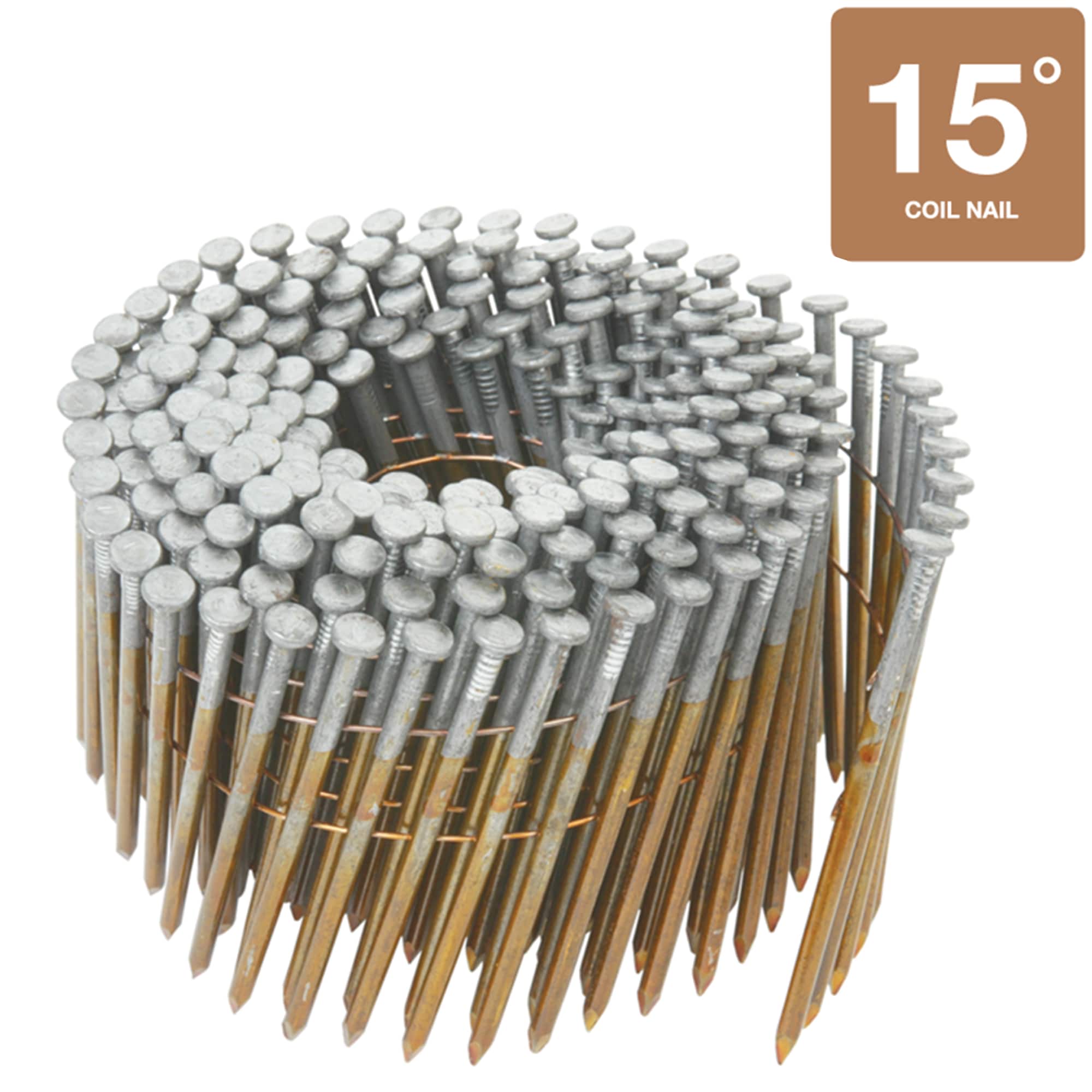 Clavos para armazón brillantes, de 15 grados, con punta lisa, enmarcados y colocados en caja de 2400 - 3 pulgadas x 0.12 pulgadas Metabo HPT 12213HHPT