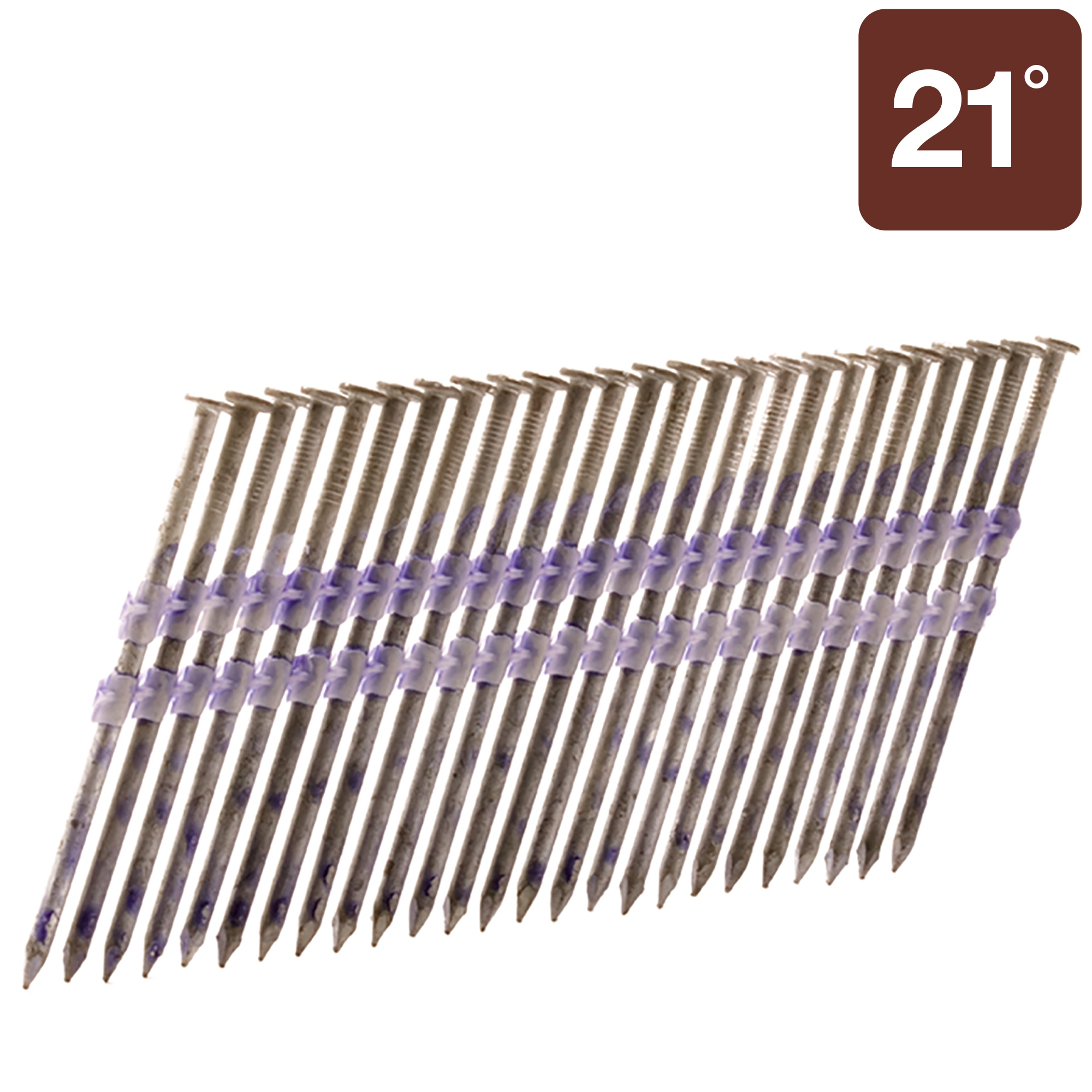 Clavos para armazón galvanizados en caliente de 21 grados con vástago liso de 3-1/4 pulgadas x 0.131 pulgadas (4000 por caja) Metabo HPT 10163HPT