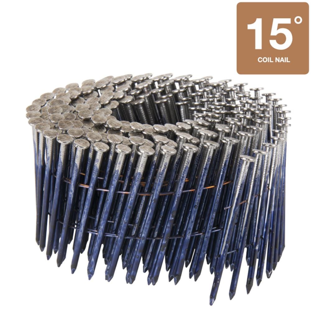 Clavos de armazón encolados Metabo HPT 2-1/4 pulgadas x 0.131 pulgadas 15 grados de inclinación brilloso (3000 por caja) 12406HHPT