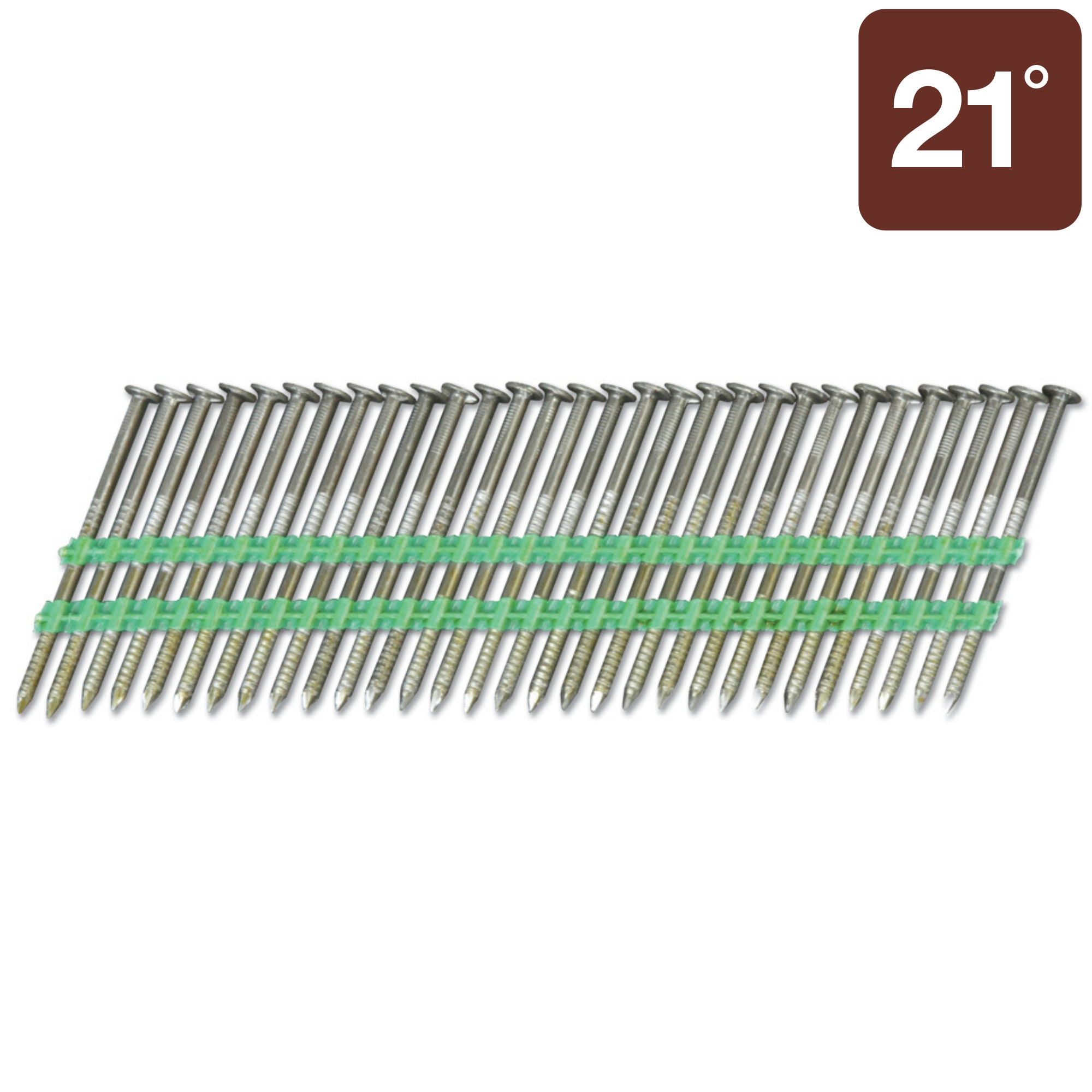 Clavos de estructura con anillo brillante de 21 grados Metabo HPT de 2-3/8 pulg. x 0.113 pulg. en cinta (5000 por caja) 10103HPT
