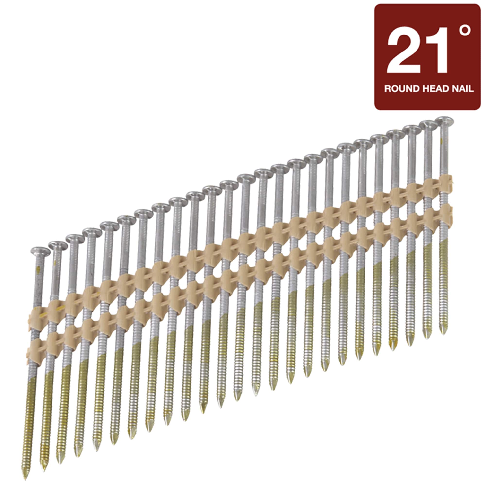 Clavos de armazón colacionados de acero inoxidable de 21 grados con anillo de rosca de 2 pulgadas x 0.113 pulgadas (1000 por caja) 10148SHPT