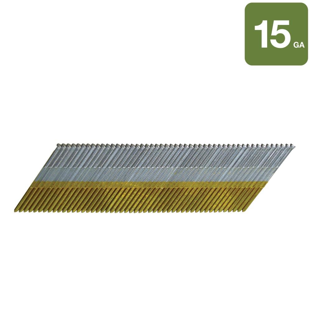 Clavos de acabado galvanizados electro-angleados de calibre 15 de 2-1/2 pulgadas Metabo HPT, 3000 por caja 14318HPT