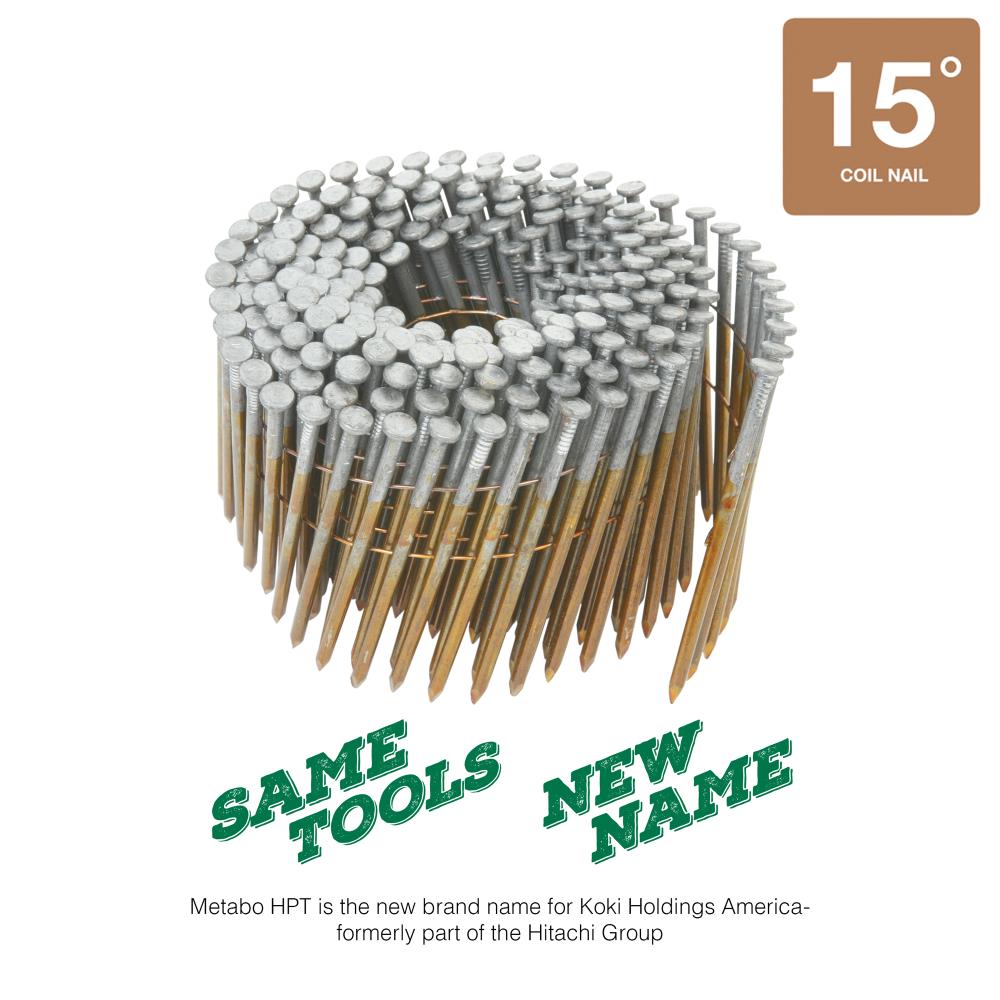 Clavos de armazón colados con vástago liso brillante de 15 grados Metabo HPT de 3-1/4 pulgadas x 0.131 pulgadas (2400 por caja) 12217HHPT