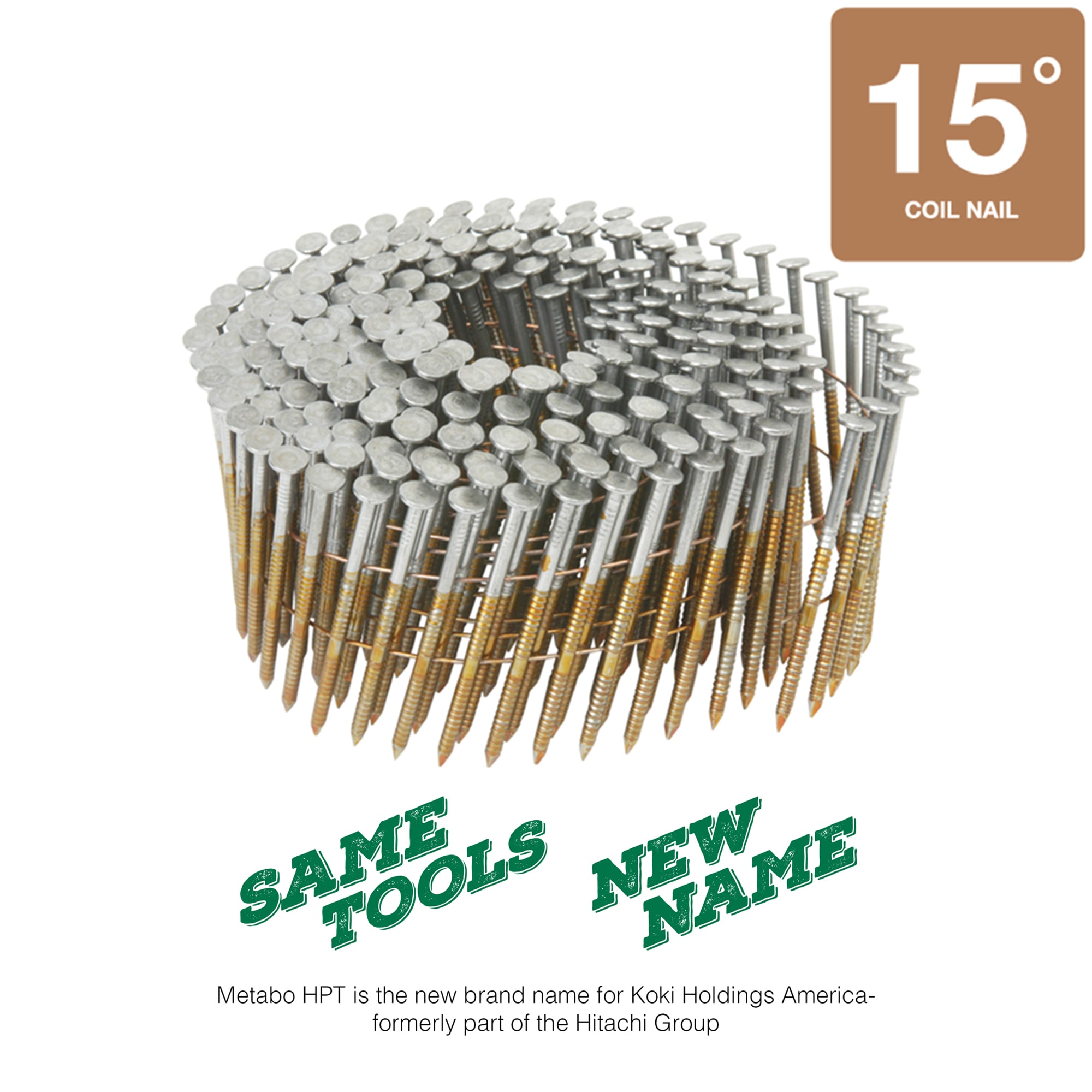 Clavos para armazón brillantes de 15 grados Metabo HPT de 2-3/8 pulgadas x 0.113 pulgadas (2700 por caja)