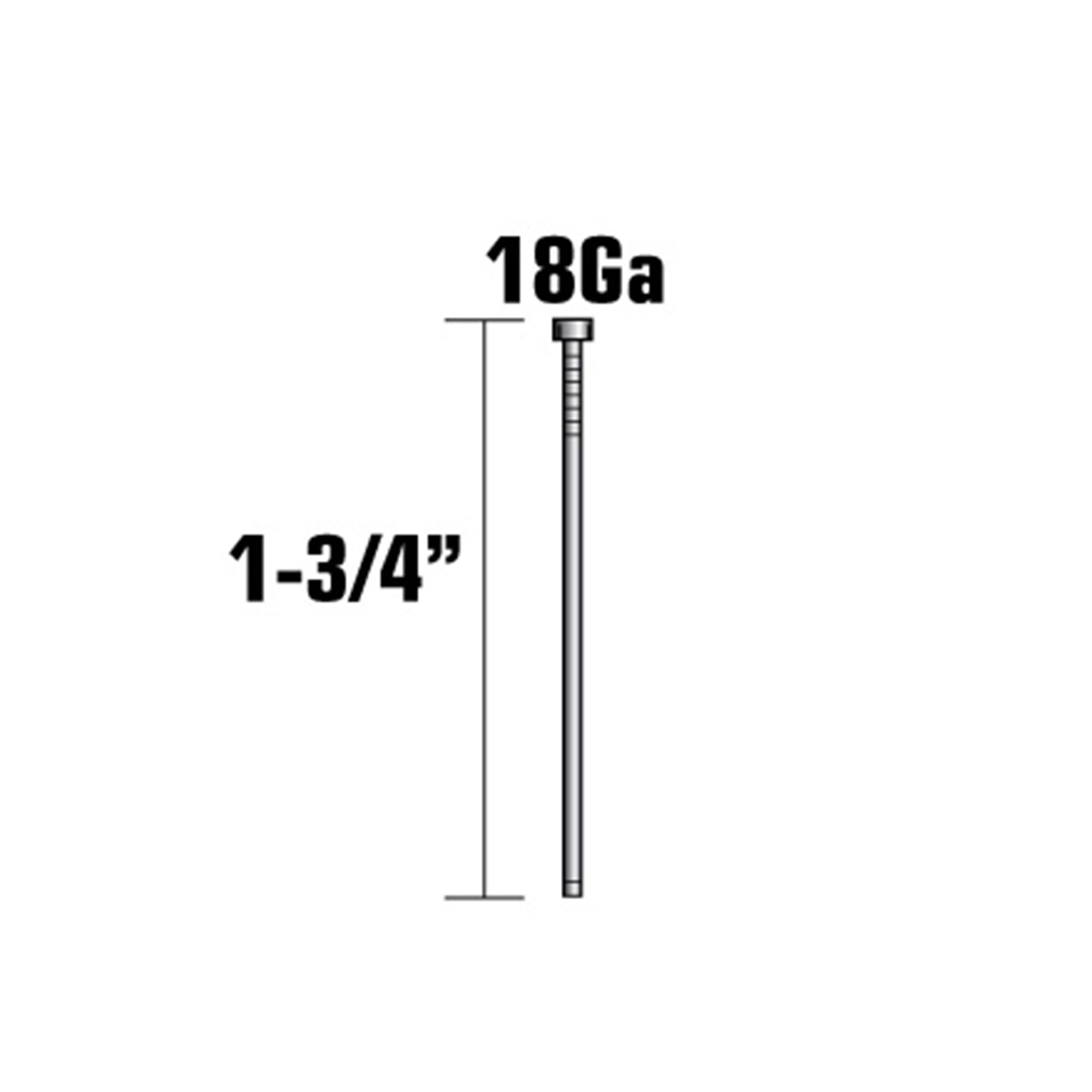 Clavos rectos electro-galvanizados collated de 1-3/4 pulgadas calibre 18 Metabo HPT - 5000 por caja 14105SHPT