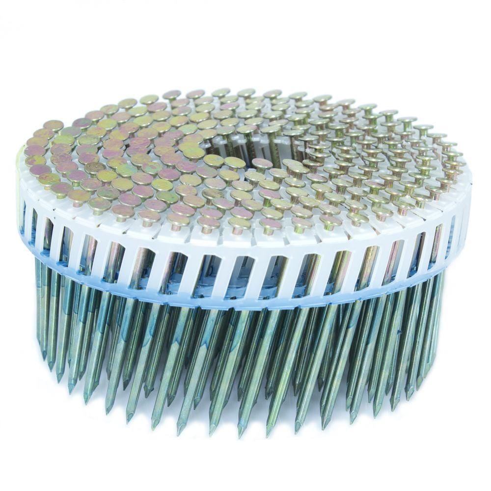 Clavos para revestimiento de plástico galvanizados de 2-1/4 pulgadas calibre 13 de FASCO en caja de 3.2M