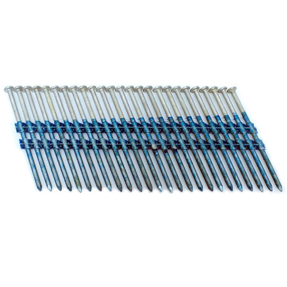 Clavos para enmarcar de 3 pulgadas x 0.121 pulgadas, angulo de 21 grados, galvanizados en caliente, de la marca FASCO (Caja)