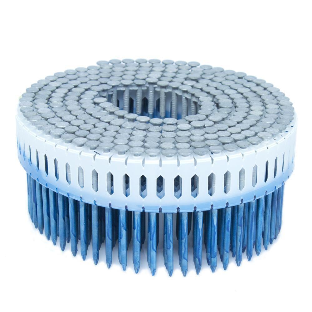 Clavos comunes galvanizados en caliente de calibre 13 de 2 pulgadas en caja de colchón de plástico lisa - FASCO PC692HDE4M