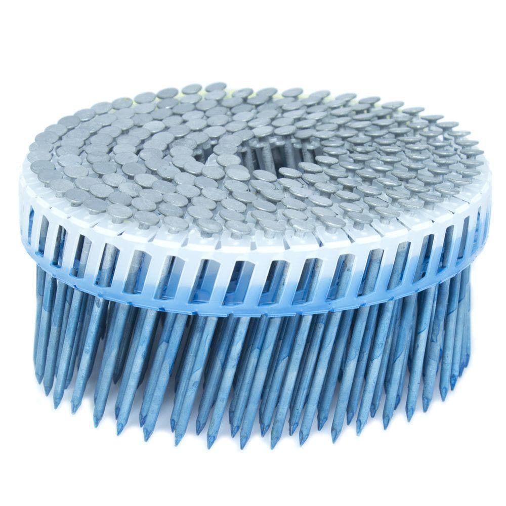 Clavos de sujeción para revestimiento de plástico de calibre 13 galvanizados en caliente de 2-1/4 pulgadas, caja de 2.2M, marca FASCO.