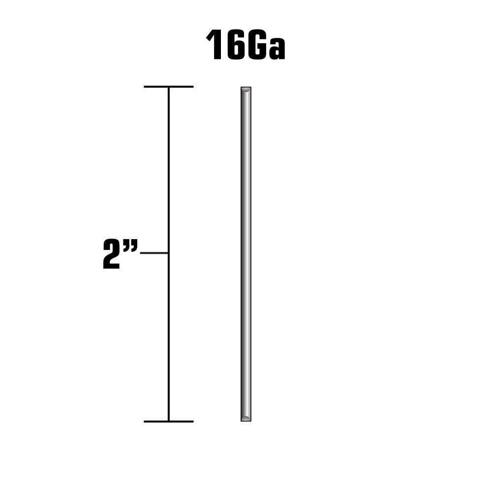 Clavos de Acabado Rectos de Acero Inoxidable 16-Gauge encolados Metabo HPT 2 pulgadas - Caja de 1000 - 44234SHPT