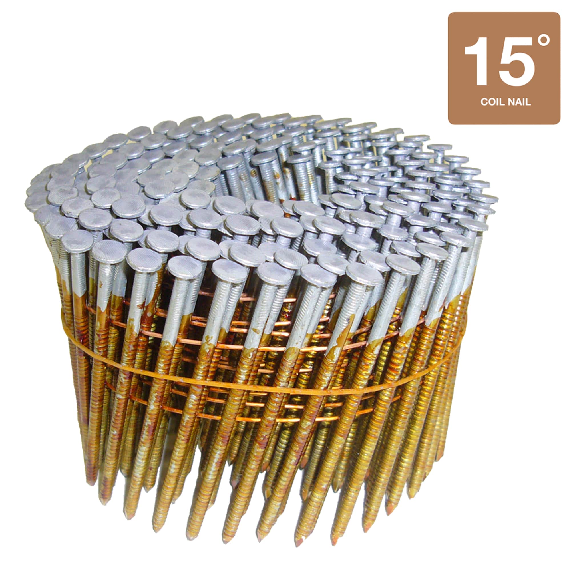 Clavos de armazón anillados galvanizados en caliente de 15 grados Metabo HPT 2-3/8-pulg x 0.113-pulg (2700 c/u) - Modelo 12705HHPT