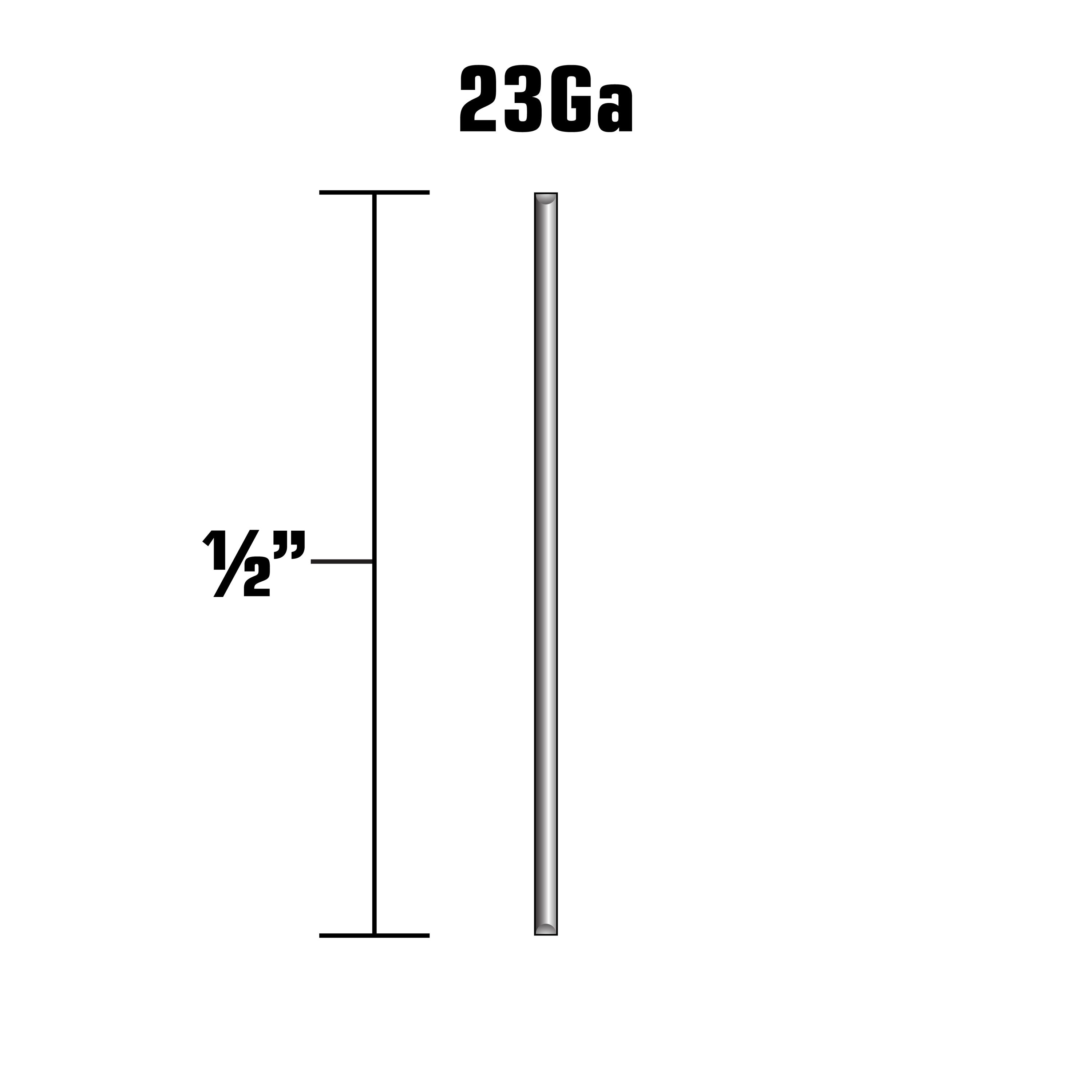 Clavos de electrogalvanizado rectos de calibre 23, agrupados, de Metabo HPT 1/2 pulgadas 22999SHPT