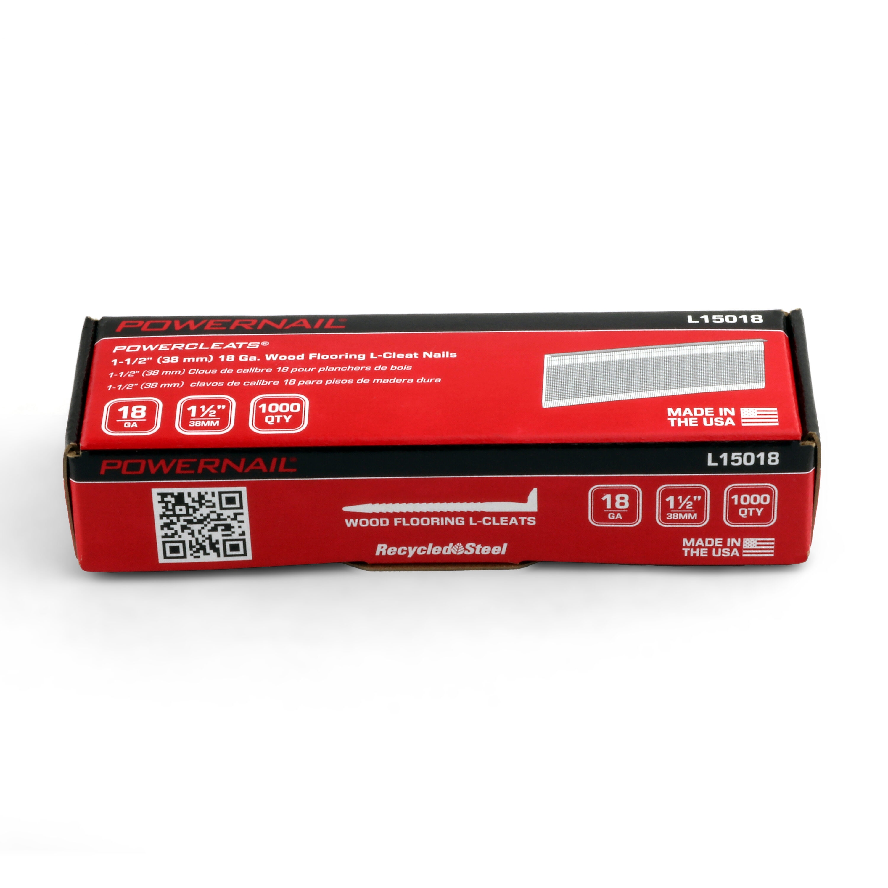 Clavos para Piso con Adhesivo Collated de 1-1/2 pulgadas calibre 18 de Powernail - 5000 unidades