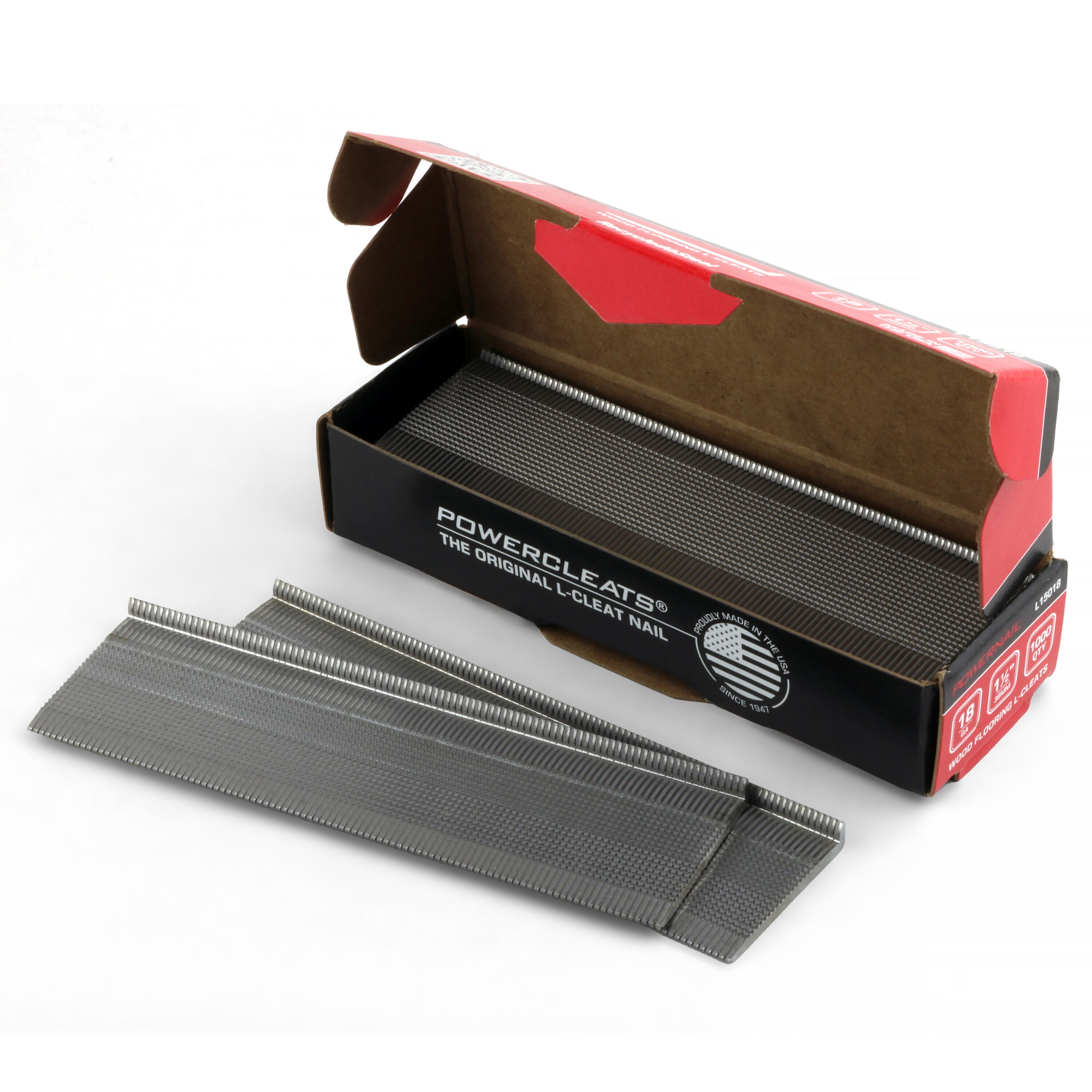 Clavos para Piso con Adhesivo Collated de 1-1/2 pulgadas calibre 18 de Powernail - 5000 unidades