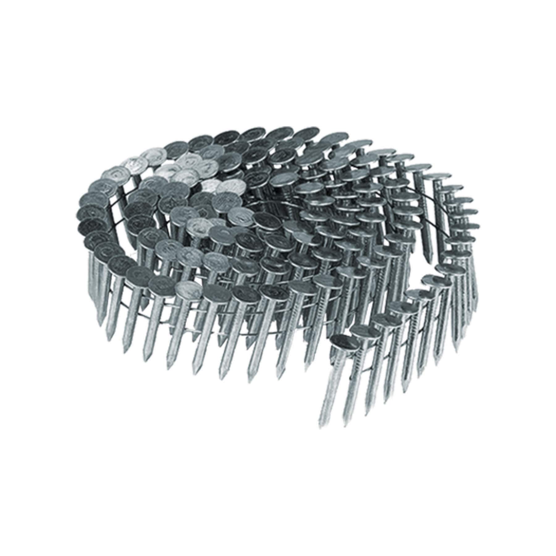 Clavos de Techo Electro-galvanizados Huttig-Grip de 1-1/4 pulgadas, calibre 15, con vástago liso y enroscado, en rollo y colación, 7200 clavos por caja.
