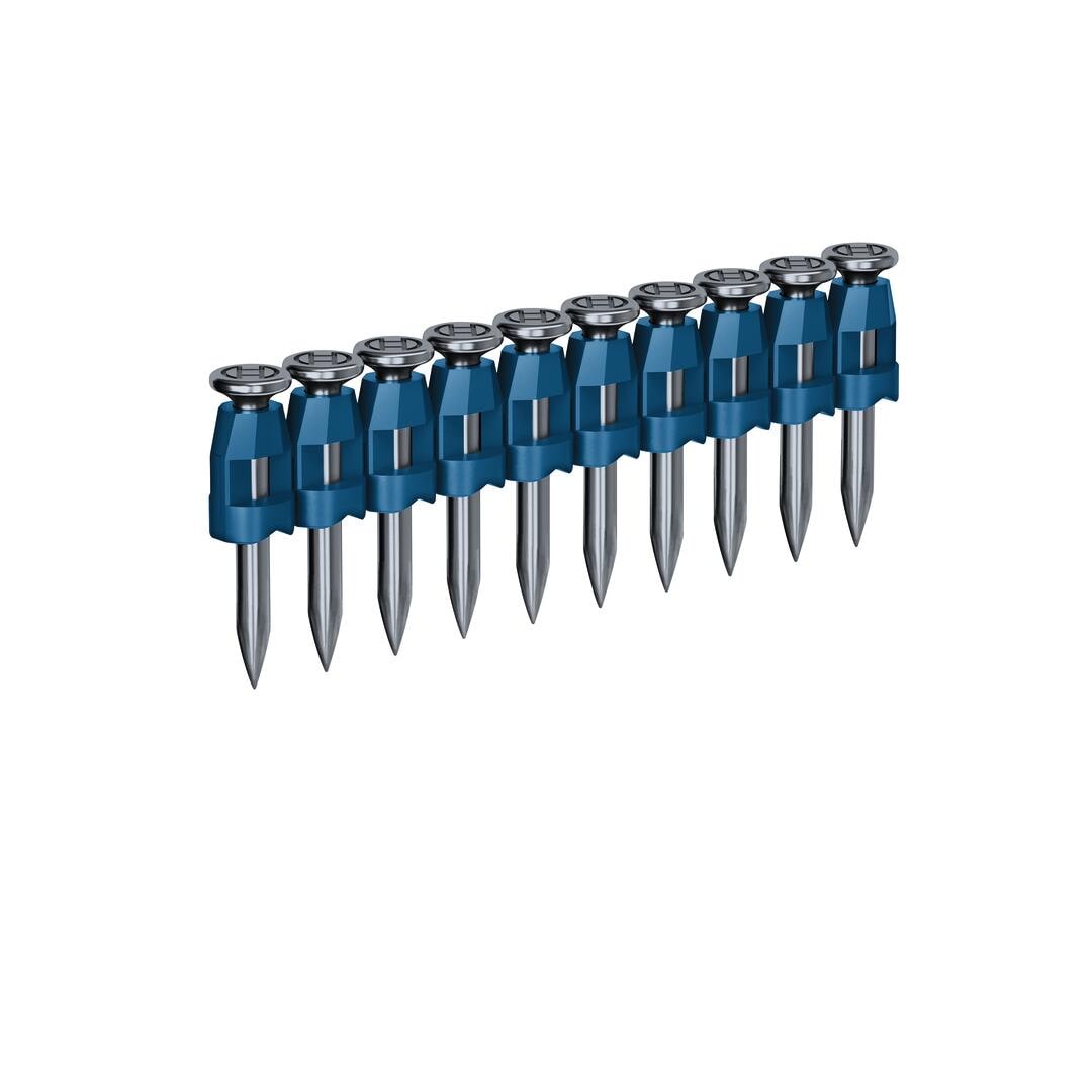 Clavos para albañilería de 1 pulgada, calibre 2, galvanizados, con vástago liso y collated de plástico, caja de 1000 clavos - NB-100