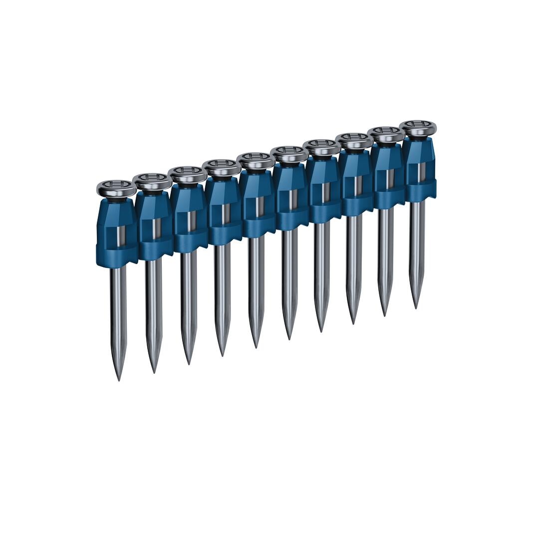 Clavos para albañilería de 1-1/4 pulgadas calibre 2, zincados, de cabeza lisa, collated de plástico - 1000 unidades por caja NB-125