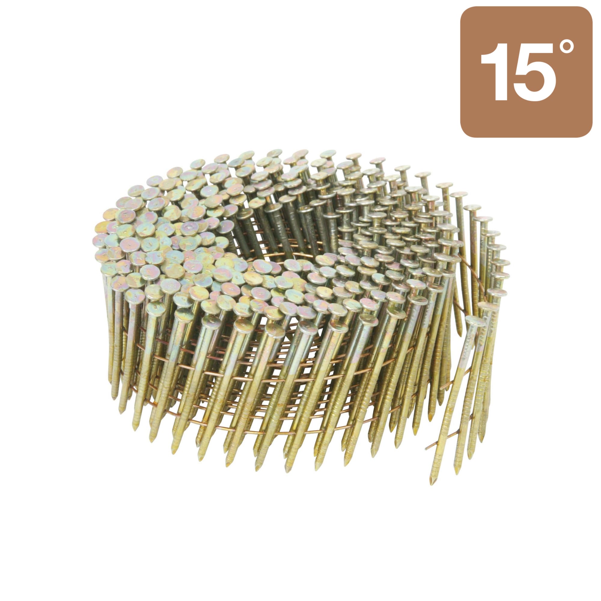 Clavos para revestimiento con cabeza anillada galvanizada en caliente Metabo HPT 2-1/4 pulgadas 15 grados - 216,000 por palet NV65AH2M