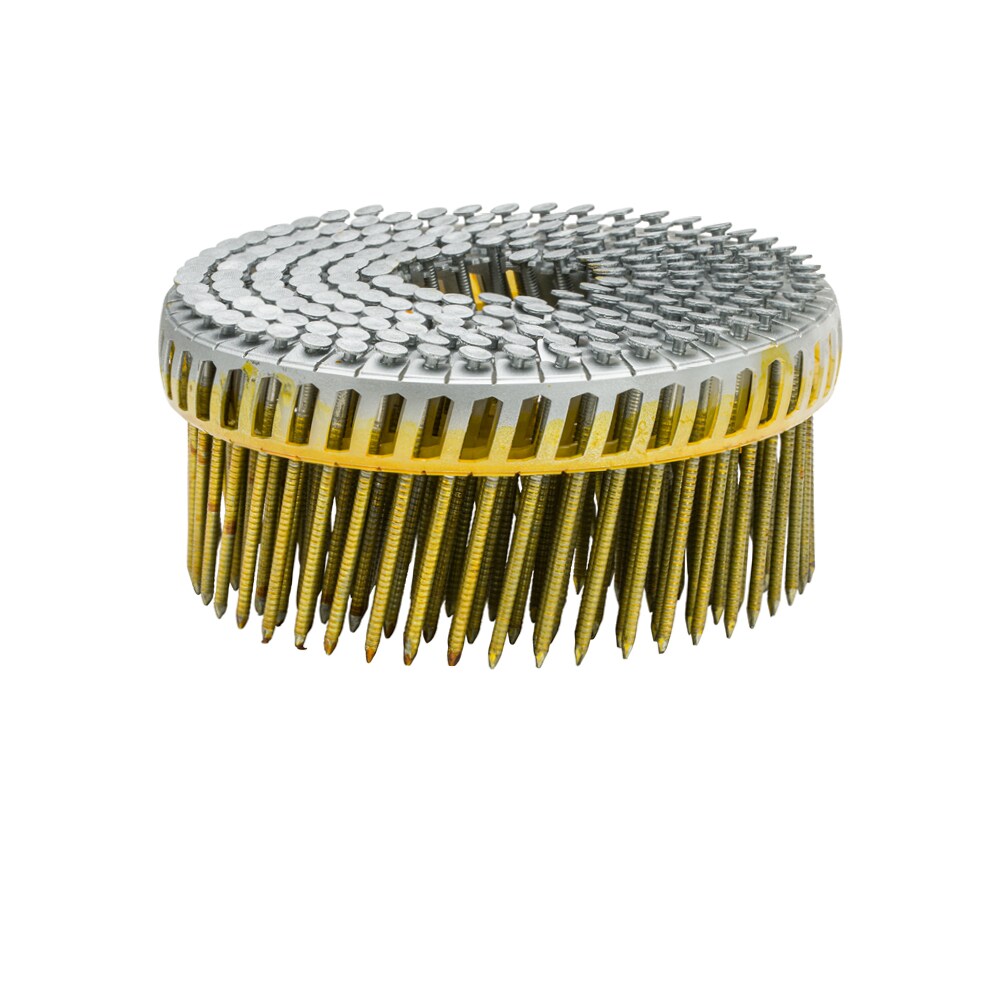 Clavos de plástico corrugados para revestimiento galvanizado en caliente de 2-1/4 pulgadas, calibre 0.092, ángulo de 15 grados, 4800 por caja - Modelo 0614146