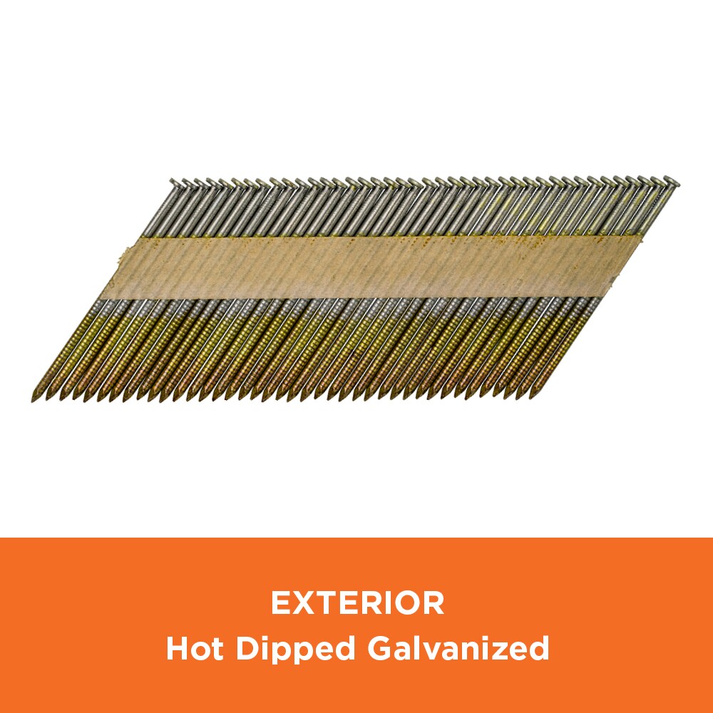 Clavos para armazón galvanizados en caliente de 30 grados, size 3-1/4 in x 0.12 in, clavados en anillo, colocados en tiras (c/2000).