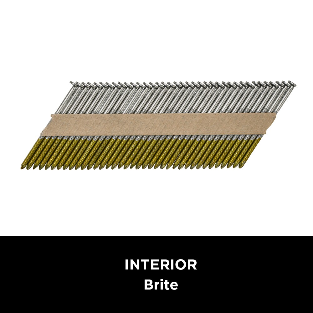 Clavos armados para estructuras brillantes de 30 grados, 2-3/8 pulgadas x 0.113 pulgadas (2000 por caja) 0602152