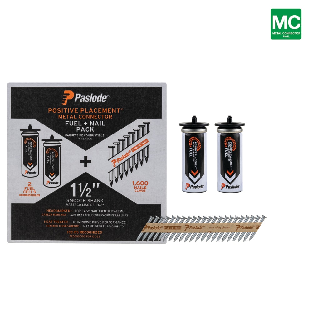 Clavos para colgador de vigas colados galvanizados de 1-1/2 pulgadas x 0.148 pulgadas, 30 grados (1600 por caja) 650938