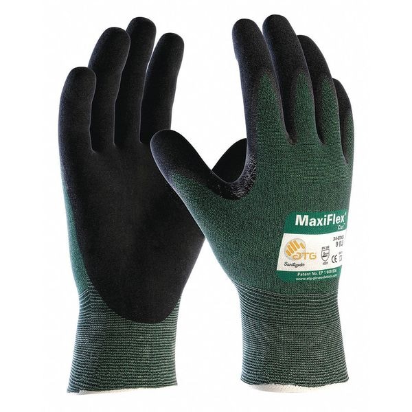 Guantes de seguridad MaxiFlex Cut Resistente Pip, Nivel de corte A2, recubrimiento de palma, Nitrilo, XL (Talla 10), Paquete de 12 - 34-8743/XL