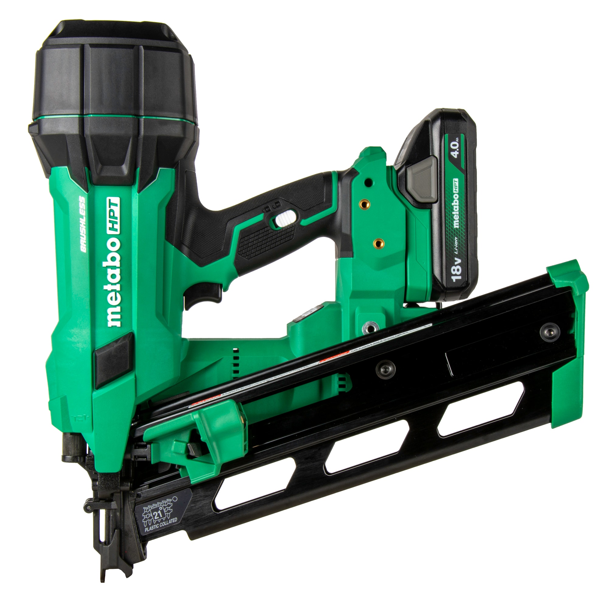 Clavos para armazones encolados de 21 grados y punta lisa de 2-3/8 pulgadas x 0.133 pulgadas de Metabo HPT (240,000 por palet) 10102NR1890DRAM