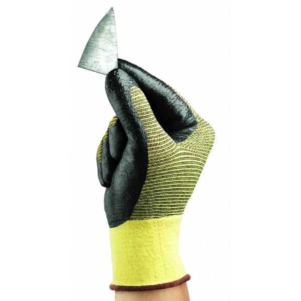 Guantes recubiertos resistentes al corte Ansell, Nivel de corte A2, 15 ga, negro, XL - 11-510