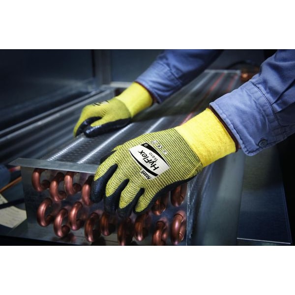 Guantes recubiertos resistentes al corte Ansell, Nivel de corte A2, 15 ga, negro, XL - 11-510