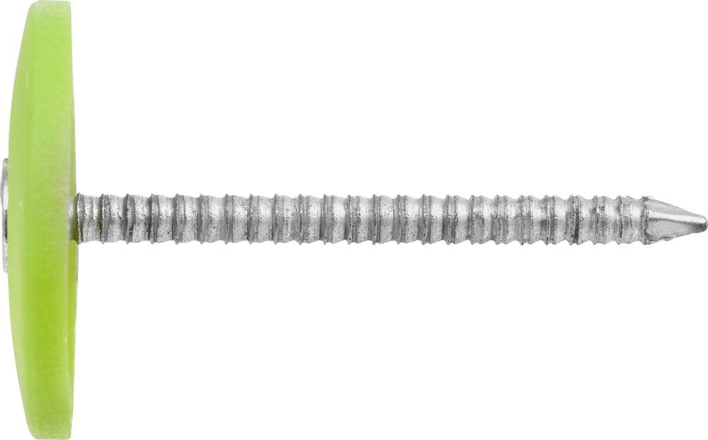 Clavos de plástico galvanizados eléctricamente Fas-n-Tite de 1 pulgada de calibre 12 (3000 clavos por caja) 461440