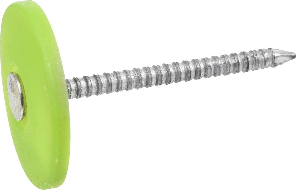 Clavos de plástico galvanizados eléctricamente Fas-n-Tite de 1 pulgada de calibre 12 (3000 clavos por caja) 461440