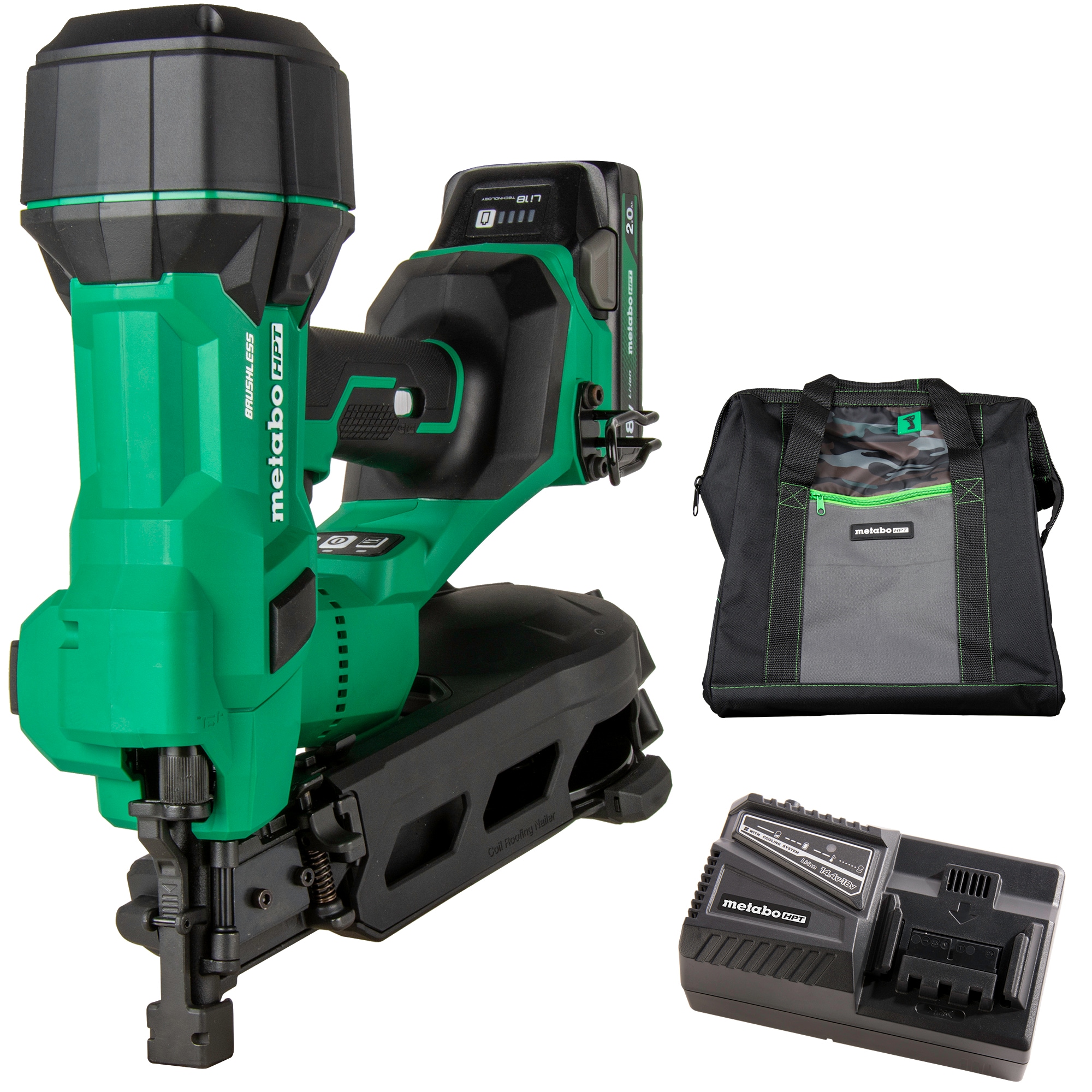 Clavadora inalámbrica para techos Metabo HPT MultiVolt de 1-3/4 pulgadas (Batería incluida) (Cargador incluido) NV1845DAM