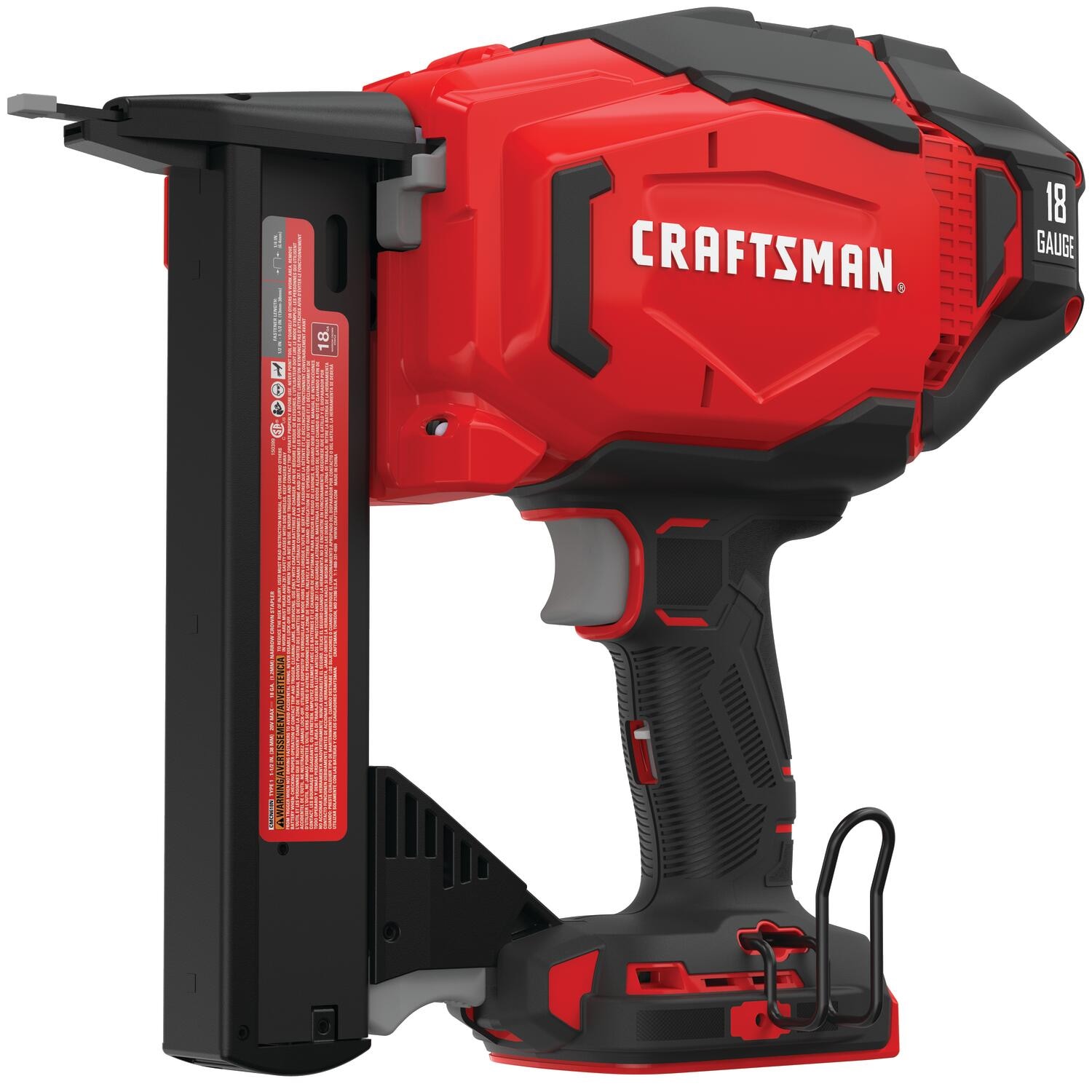Clavadora de terminación de corona estrecha de calibre 18 de 1/4 pulgadas (Batería y cargador no incluidos) Craftman V20