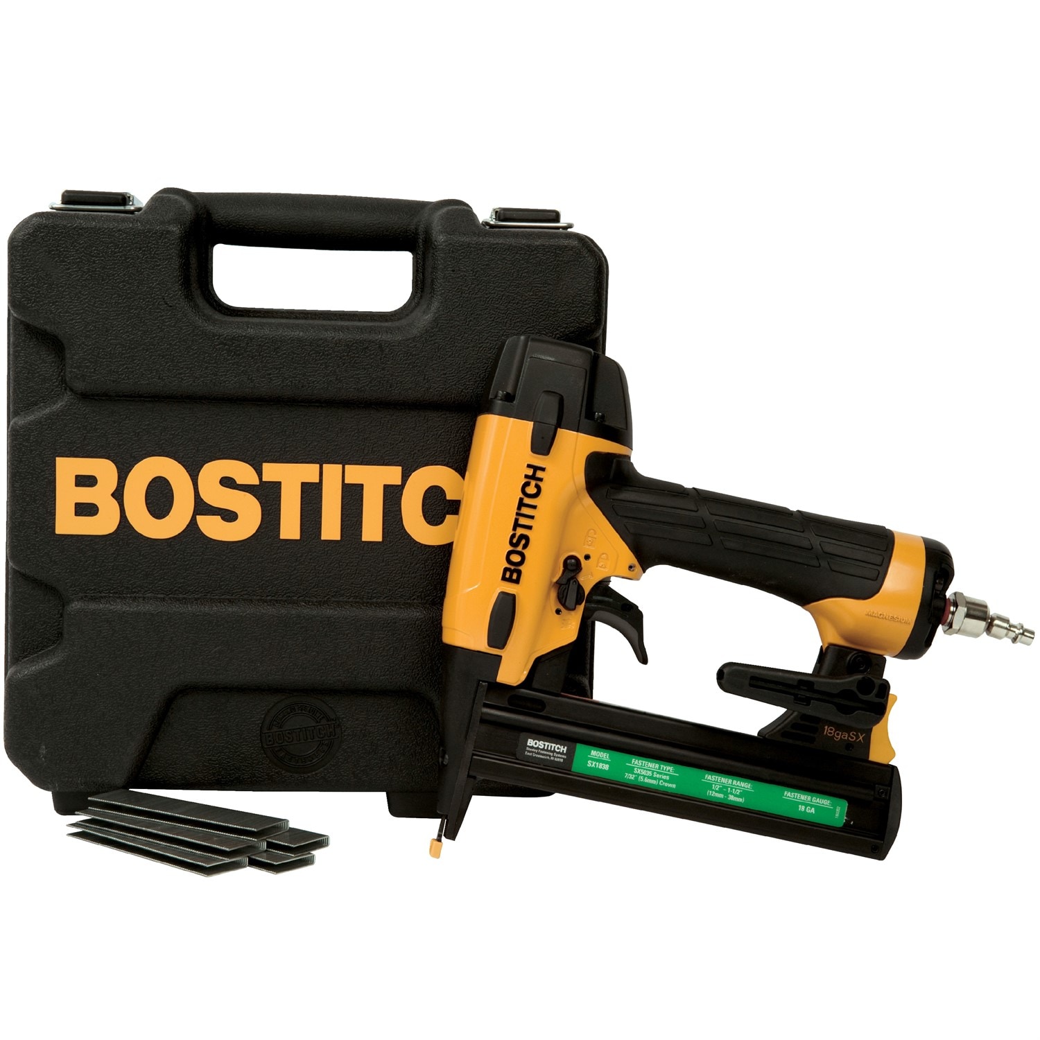 Clavadora neumática de corona estrecha Bostitch de 18 gauges 7/32 pulgadas SX1838K