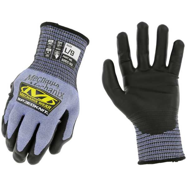 Guantes de punto Mechanix Wear, Nivel de corte A5, calibre 18, azul, 10 - S2EC-33-010