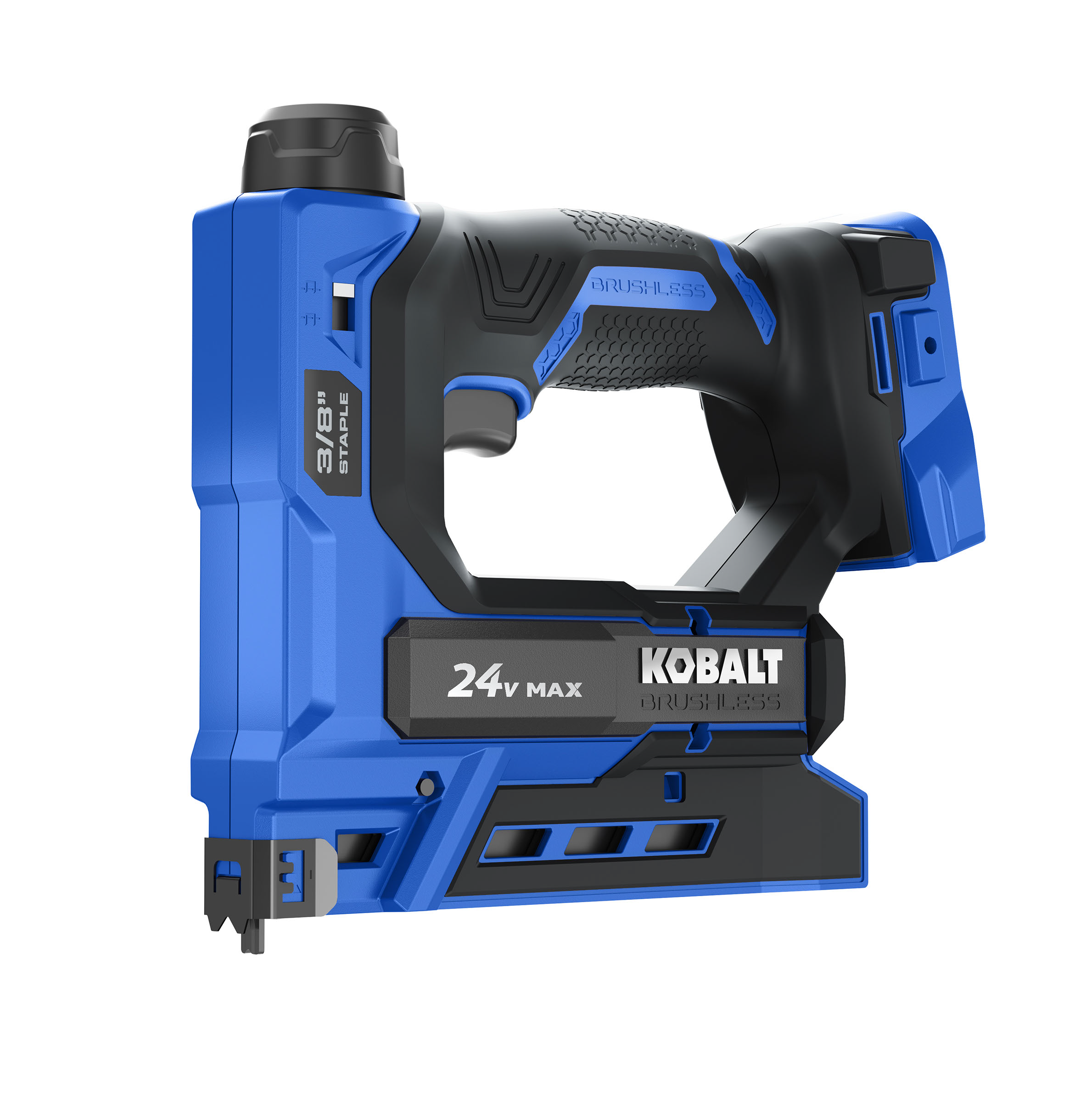 Grampadora de remate de corona mediana de calibre 20 Kobalt XTR (Batería y cargador no incluidos) KXST 124B-03.